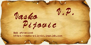 Vasko Pijović vizit kartica